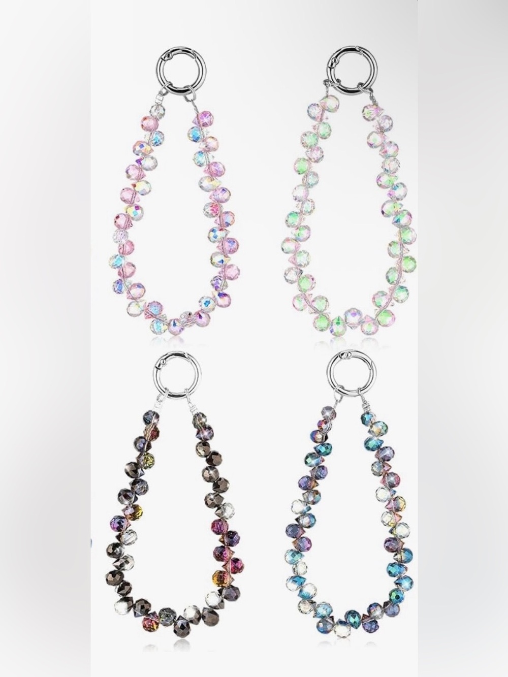 Crystal Beaded Phone Wrist Strap Bracelet (Pick One) NWT